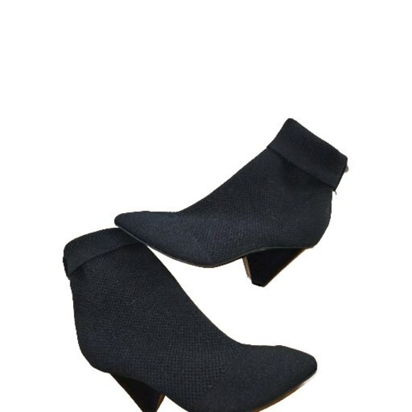 Womens Jeffrey Campbell Black Socklining Leather Ankle Booties Boots Size 7 - Picture 3 of 9